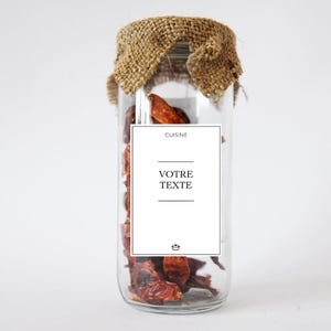 Etiquetas autoadhesivas personalizables – 100% a medida – Tarros y organización de cocina