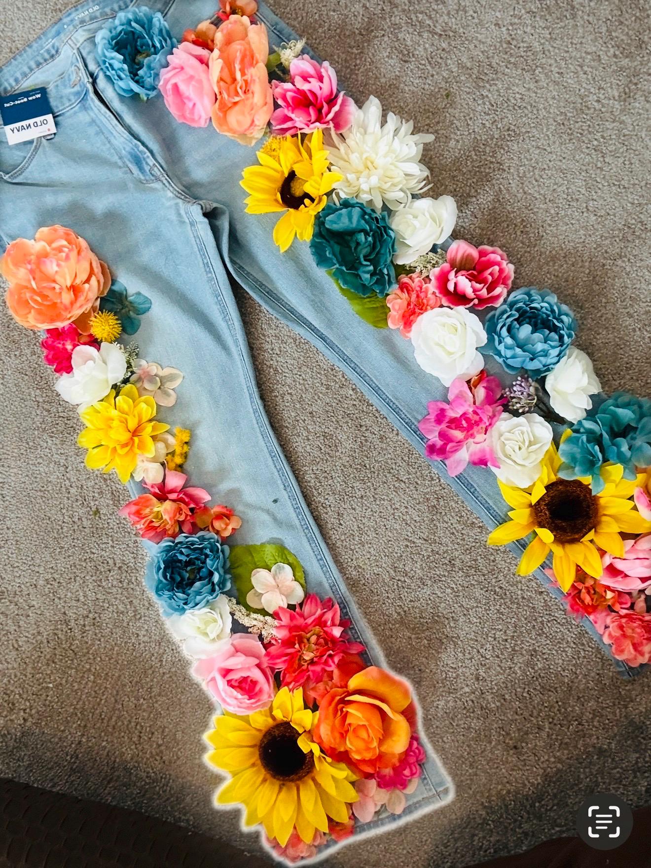Summer Bloom Embellished Pants