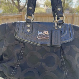 Coach Black Signature Shoulder Bag - Etsy