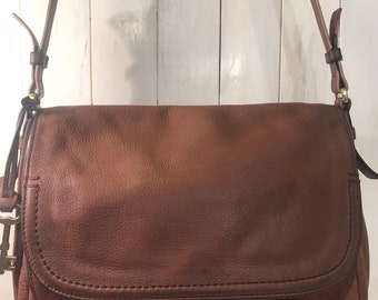 fossil brown leather purse