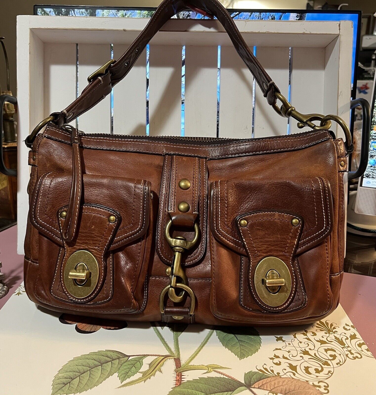 Coach Mandy Leather Courier #10331 Satchel 65th Anniversary