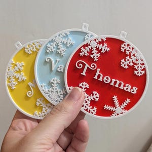 Customizable Christmas Name Ornament - Multiple variations - Christmas Decoration - STL file - Digital file
