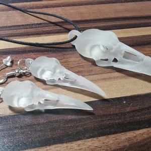 Raven Skull Earring/Necklace -  3D Skull  -  STL file - Digital file
