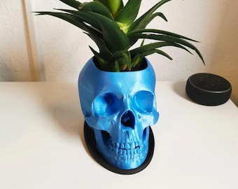 Skull Planter / Pot -  3D Skull  -  STL file - Digital file