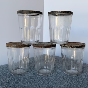 Vintage Glass Jelly Jars - Etsy