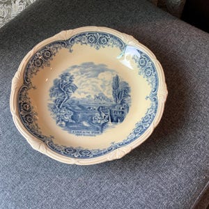 Antique Grindley, England 7.75 inch Bowl, A Lock on th Stour After Constable