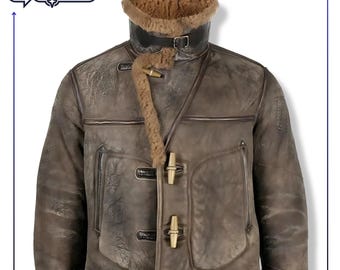 Blouson Aviateur Vintage G1 En Cuir - Peau De Mouton, Style Bomber Pour Homme