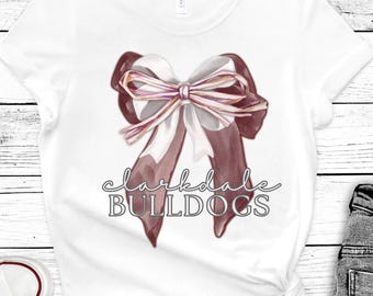 School Spirit PNG- Clarkdale Bulldogs- Triple Stack Bow