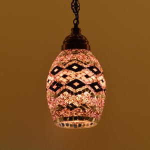 Handmade Turkish Mosaic Pendant Lamp, Colorful Hanging Turkish Light, Moroccan Chandelier Lamp, Ceiling Lamp, Authentic Decor, Bedroom Light