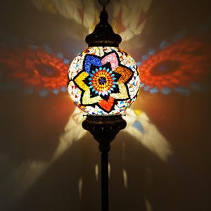 Floor Lamp, Moroccan Mosaic Floor Standing Lamp, Bedside Lamp, Decorative Night Lamp, Moroccan Floor Lamp, Stained Glass Lamp, Turkish Lamp