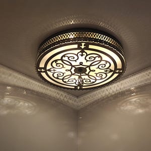 Flush Mount Light Shade, Turkish Ceiling Moroccan Lamp, Unique Sconce Lamp, Authentic Lamp, Brass Ceiling Lamp, Light Fixtures for Ceiling