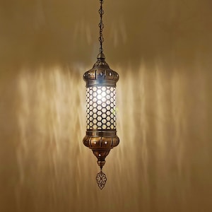 Pendelleuchte Hängekette Befestigung Laterne, Laterne Einzel Hängelampe, Laterne Pendel Beleuchtung, Messing Leuchte, Einzigartige Laterne Lampe