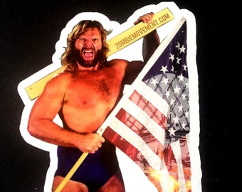 Hacksaw Jim Duggan Vinyl Sticker