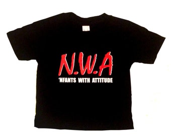 NWA "Nfants With Attitudes" baby tee