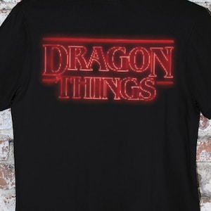 Dragon Things T-Shirt: Neon Fantasy design