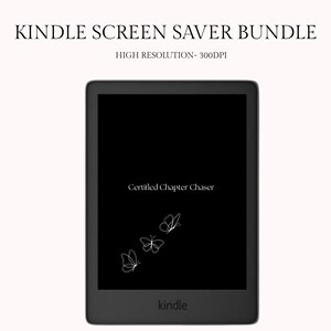 Kindle Lock Screen Images | Aesthetic Screensaver Pack for Kindle Paperwhite, Oasis & Scribe | Black Background | Digital EPUB Download