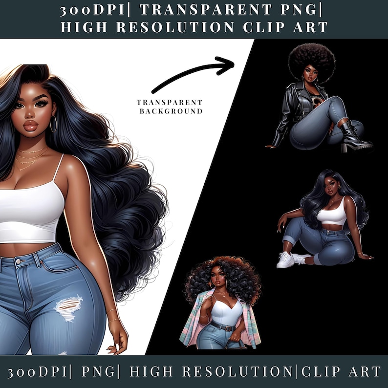 selflove clipart, obese girl clipart, overweight girl, black woman png, melanin queens, all bodies beautiful, plus size clipart, boss babe clipart, curvy woman clipart, soul sisters, chic outfit clipart, body shape, afro girl clipart