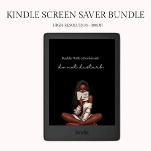Kindle Lock Screen Images | Aesthetic Screensaver Pack for Kindle Paperwhite, Oasis & Scribe | Black Background | Digital EPUB Download