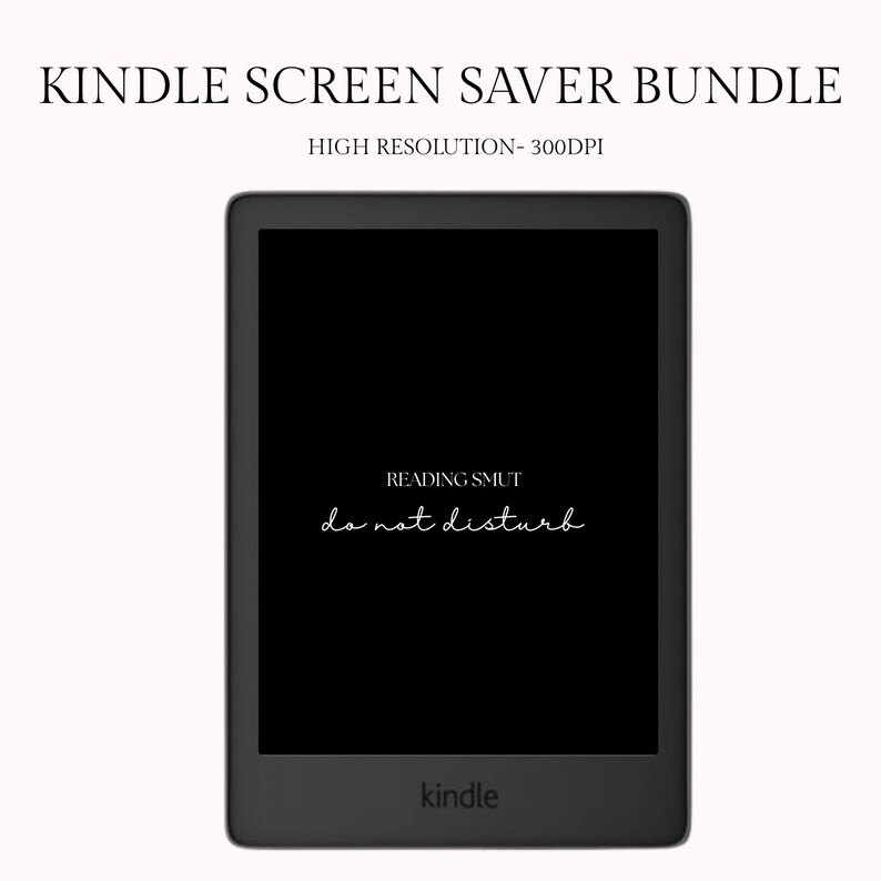 Kindle Lock Screen Images | Aesthetic Screensaver Pack for Kindle Paperwhite, Oasis & Scribe | Black Background | Digital EPUB Download
