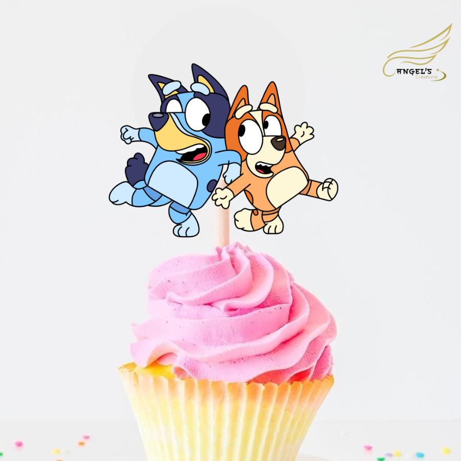Double-Sided Bluey Glossy Toppers