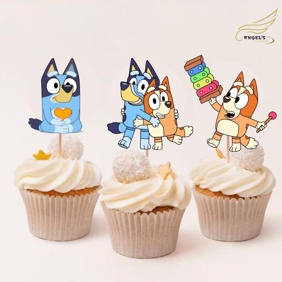 Double-Sided Bluey Glossy Toppers