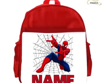 Personalized Spider Hero Toddler Backpack - Custom Name School Bag
