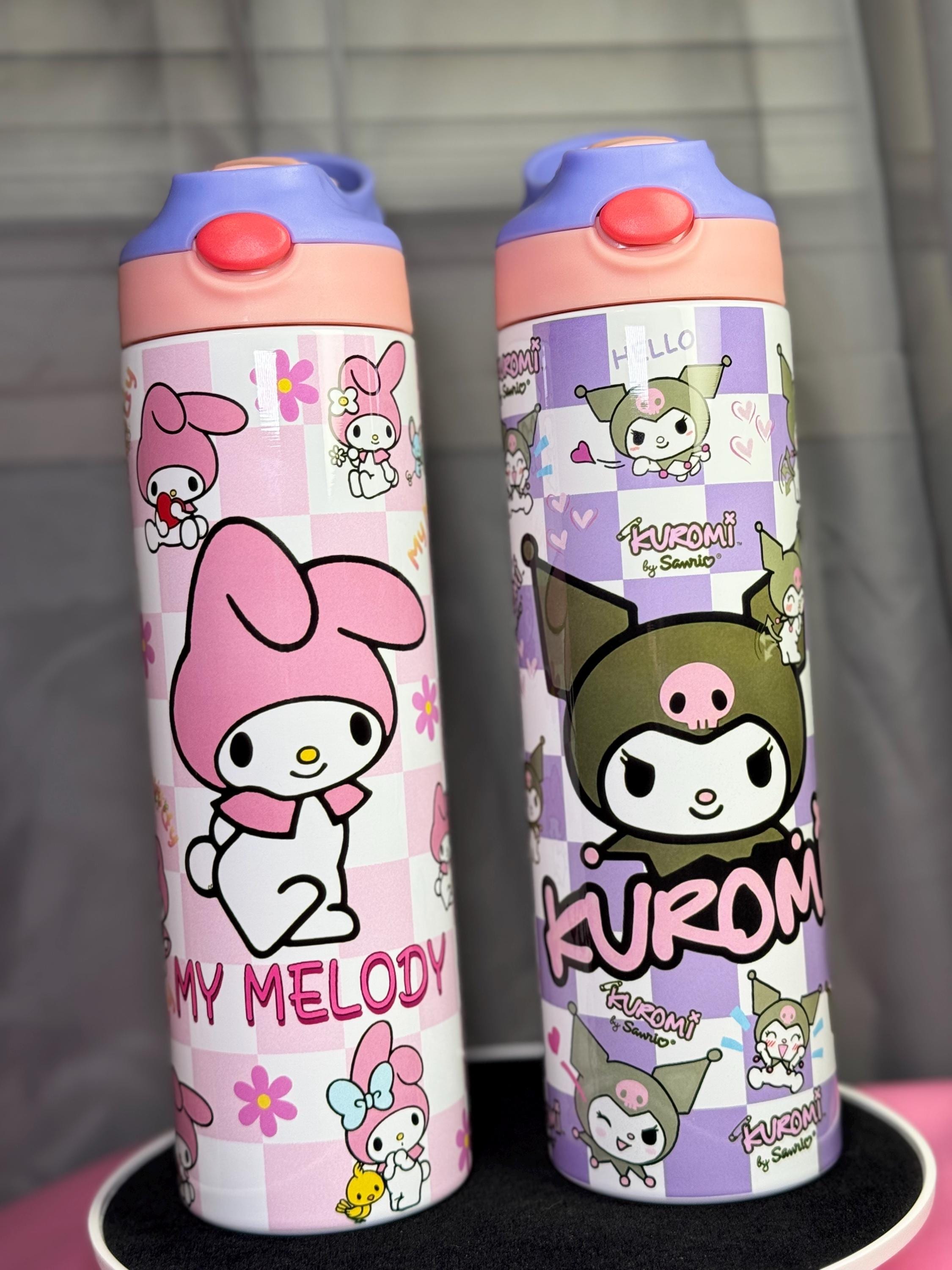 Personalized Kuromi & My Melody Tumbler | Sanrio 20oz Water Bottle