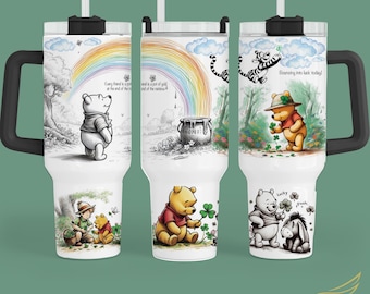 Winnie The Pooh 40oz Tumbler - Insulated Cup with Handle