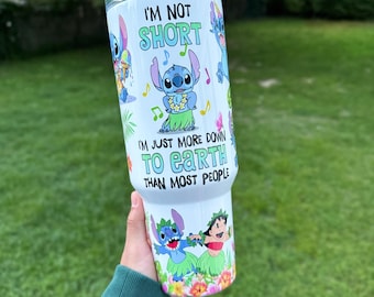 Disney Lilo & Stitch 40oz Tumbler - Insulated Cup with Handle