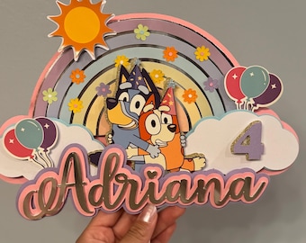 Personalized Cute Cake Topper: 3D Birthday Party Decor
