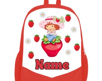 Mochila personalizada Strawberry SC para niños, mochila Strawberry; mochila escolar, regreso a clases