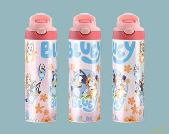 Botella de agua con dibujos animados para niños: Vaso de 12 oz/20 oz