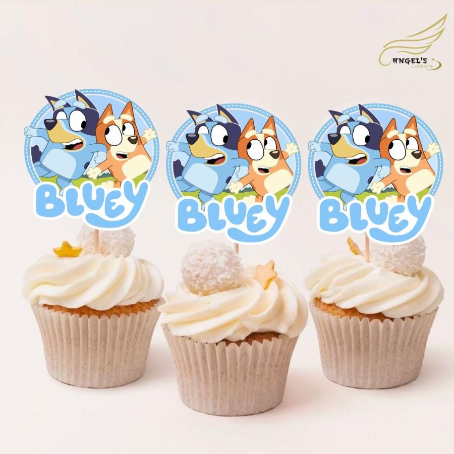 Bluey Themed Glossy Photo Toppers
