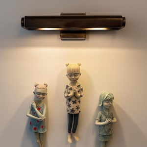 Directional Art Light for Living Room or Library Walls, Gallery Wall Picture Light for Framed Art Accents, Bronze Sconce for Vanity