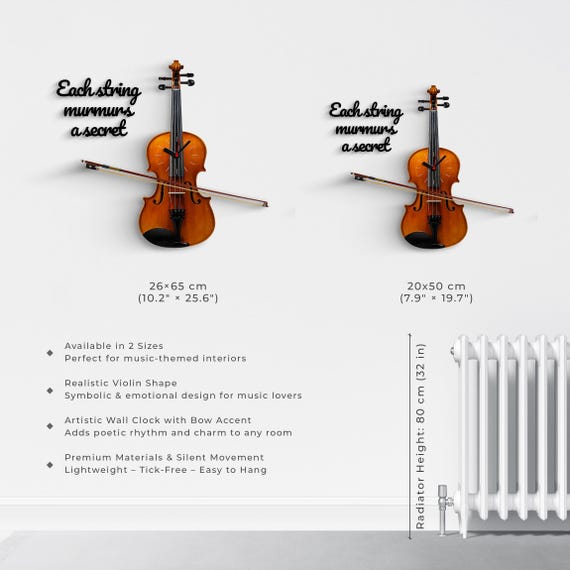 バイオリン壁掛け時計 – 音楽的なホームデコレーション