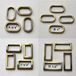 1 Inch D Ring, Brass Finish, 18 Pieces, 3.5 Mm Gauge, 25 Mm Dee