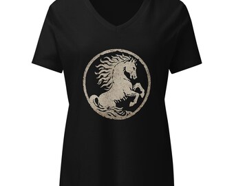 Renn Faire Horse Women’s relaxed v-neck t-shirt