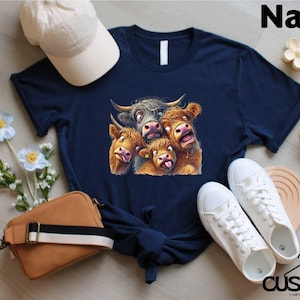 Camiseta divertida de vaca, camiseta de vida en la granja, linda camiseta con gráfico campestre, camiseta para amantes de las vacas, camiseta de vaca de las Tierras Altas, regalo de granjero para ella, sudadera de vaca del oeste