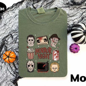 Halloween Horror Night Shirt, 90&#39;s Horror Movies T-shirt, Scary Season Sweater, Halloween Vibes Tee, Retro Unisex Scary Top, Halloween Shirt