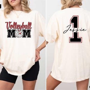 Custom Volleyball Mom Shirt, Voleyball Team Mom T-shirt, Gift for Player Mom Tee, Personalized Sports Mommy Sweater, Team Shirt Volleyball