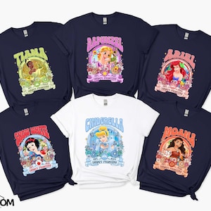 Disney Princess Matching Shirt, Princess Cinderella Tiana Snow White Rapunzel Ariel Moana T-shirt, Princess Sweatshirt, Disney Girl Trip Tee