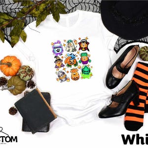 Spooky Nuggets Meal Bucket Shirt, Funny Halloween Chicken Nugget T-shirt, Fast Food Ghost Pumpkin Shirt, Trendy Halloween Party Sweatshirt