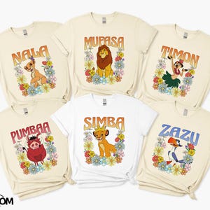 Disney Lion King Macthing Shirt, Disneyland Simba Floral Safari T-shirt, Hakuna Matata Family Trip Tee, Animal Kingdom Vacation Sweatshirt
