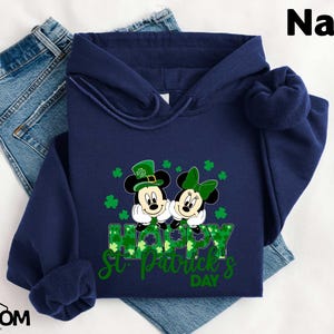 Mickey And Minnie St Patrick&#39;s Day Shirt, Disney Lucky Day Tee, Disney Happy St. Patrick&#39;s Day, Disney Shamrock Shirt,Mickey Irish Day Shirt