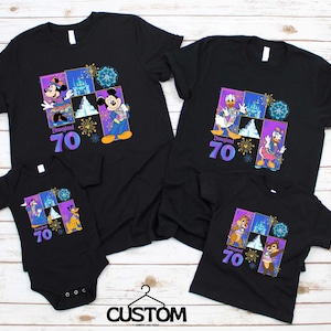 Disneyland 70th Anniversary Shirt, Mickey and Friends 70 Magical Years T-shirt, Disney Platinum Celebration Sweatshirt, Family Vacation Tee