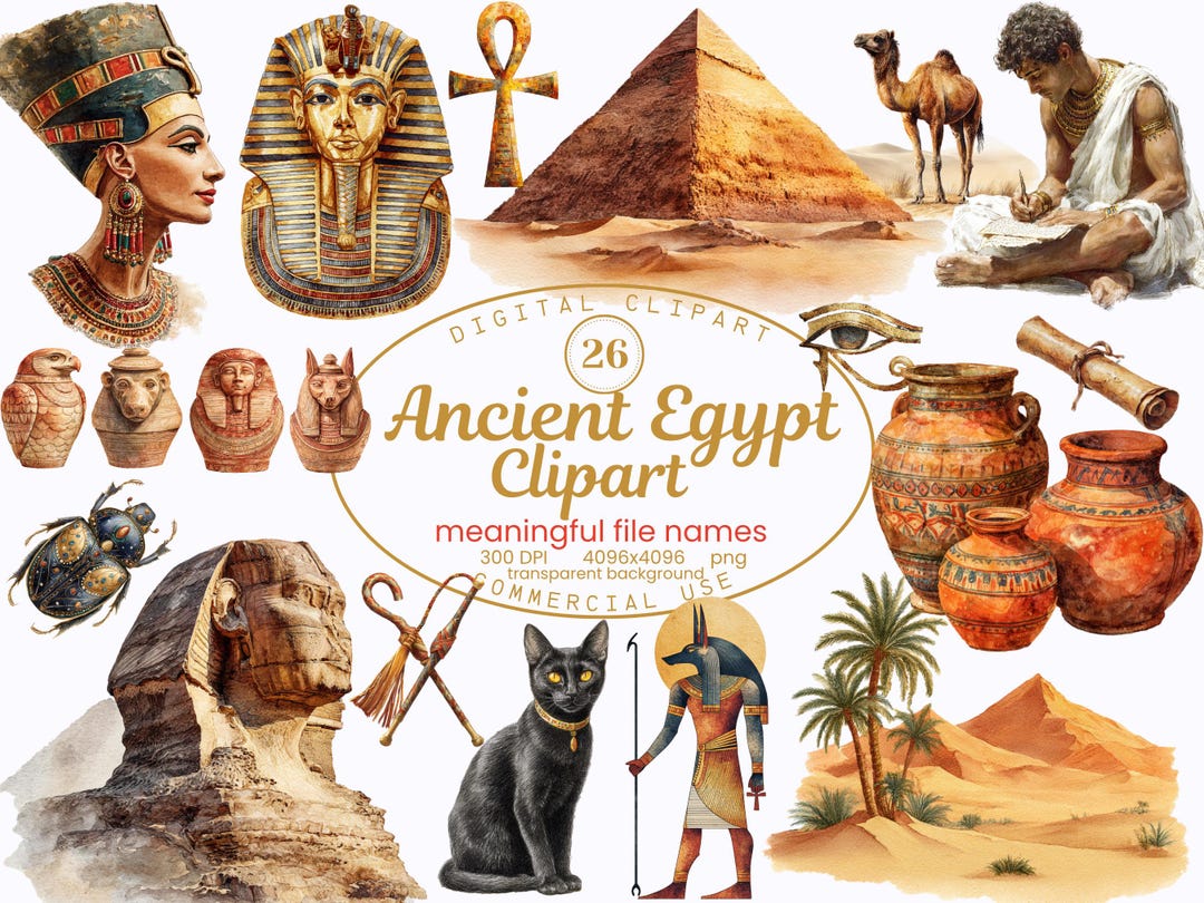Ancient Egypt Clipart, Egyptian Gods, Symbols 26 PNG, History Clipart ...