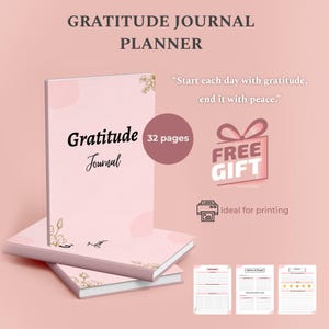 Gratitude Journal Printable HD Digital + FREE 200 Abstract Background Images