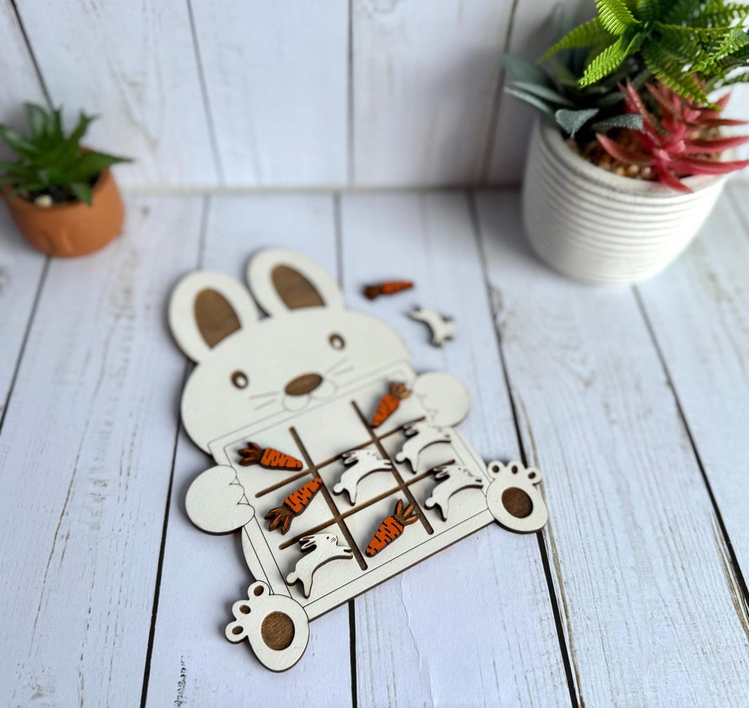 Easter Tic Tac Toe Game Laser Cutter Design Files - Etsy