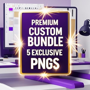 Premium benutzerdefinierte PNG-Bundle | 5 exklusive High-Res-Designs von Grund auf | Personalisierte Digitale Kunst | Einzigartige Grafik