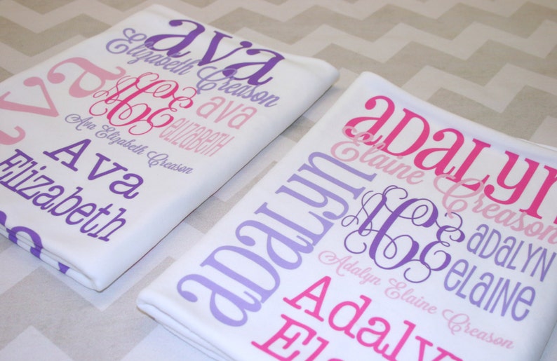Personalized Baby Blanket Monogrammed Twins Blanket Name Etsy